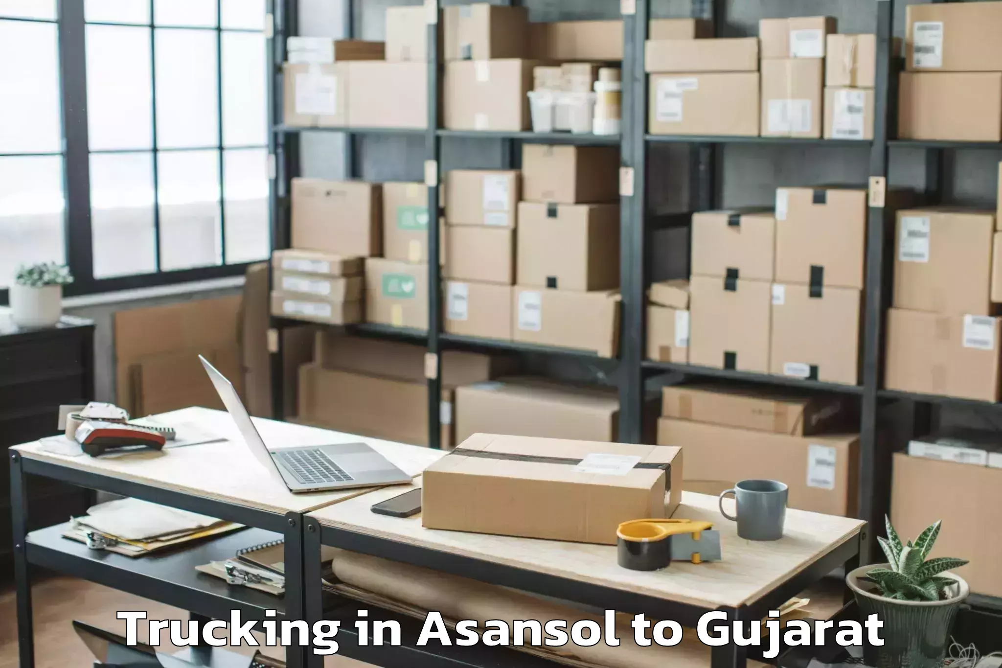 Book Asansol to Sankheda Trucking